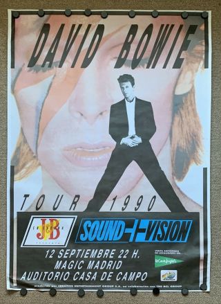 David Bowie Madrid 12 September 1990 Large Concert Poster