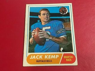 1968 Topps Football 149 Jack Kemp Vintage Card 5/16 - 2