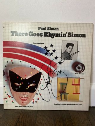 Paul Simon Signed Lp There Goes Rhymin’ Simon