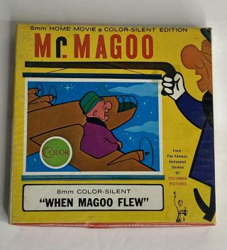 Vintage When Mr Magoo Flew Color - Silent 8mm Movie Columbia Cartoon