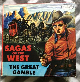 Sagas Of The West 8mm Film Castle Films The Great Gamble No.  589 Box B&w