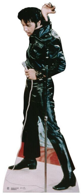 Elvis Presley Black Leather Cutout Lifesize Celebrity Cardboard Standee The King
