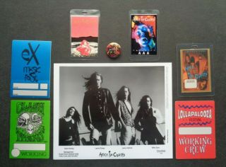 Alice In Chains,  Promo Photo,  6 Vintage Backstage Passes,  Metal Pin/button