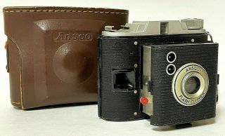 Vintage Ansco Flash Clipper Camera With Case