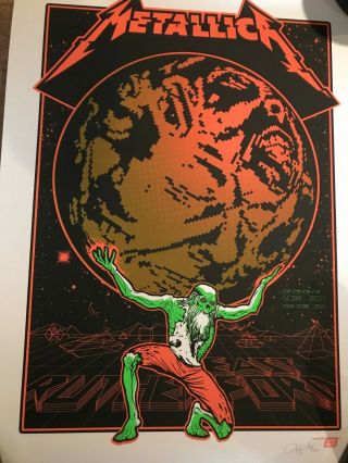 Metallica Poster East Rutherford,  Nj 5/14,  2017 Ames Bros S/n 31/70