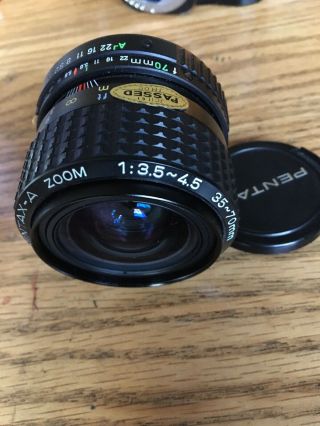 Smc Pentax - A Zoom 1:3.  5 - 4.  5 35 - 70mm Lens Minty