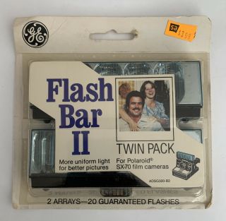 Vintage Ge Flash Bar Ii Twin Pack For Polaroid Sx - 70 Film Camera