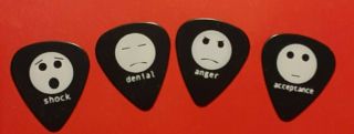 Rick Springfield Guitar Pick Picks Shock Denial Anger Acceptance Full Set