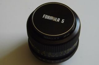 Formula 5,  35mm F/2.  8 Lens,  M42 Mount,  W/ Caps