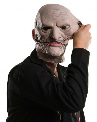 Corey Taylor Slipknot Mask Removable Upper Face Costume Latex Gray Pink Licensed