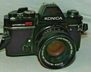 Vintage Konica Autoreflex Tc 35mm Slr Film Camera Hexanon Lens C.  1980