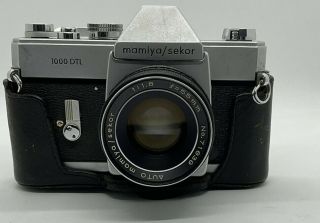 Mamiya Sekor 1000 Dtl Auto 35mm Slr Camera With Lens 1:1.  4 F55 Mm And Case