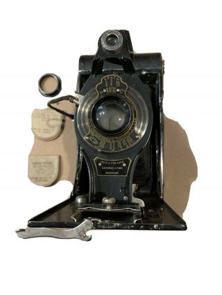 Antique Vintage Kodak No.  3a Folding Autographic Brownie Camera W2 Herron Filters