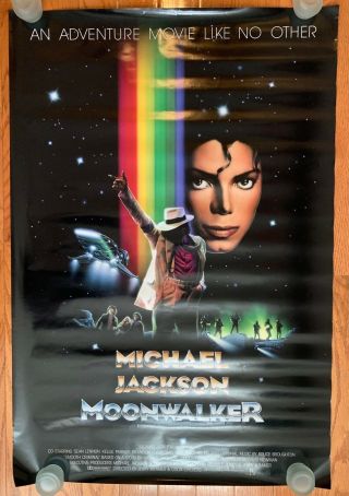 1988 Michael Jackson Official Moonwalker￼ Poster 27”x40”
