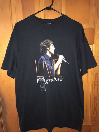 Josh Groban Signed Autographed 2005 Live In Concert T - Shirt