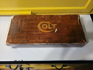 Vintage Antique Colt Empty Woodgrain Gun Box