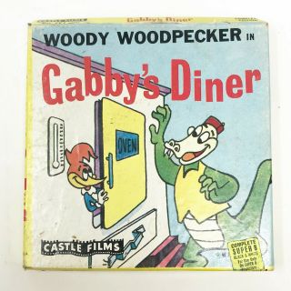 Vintage Castle Films 8mm Film,  8,  " Woody Woodpecker ",  B&w