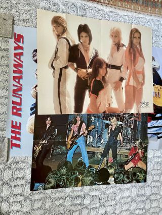 The Runaways 2 Posters 1977 Magazines,  Bonus Cherie Currie Joan Jett Lita Ford