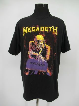 P0008 Vtg Megadeth Peace Sells Short - Sleeve Graphic Band T - Shirt Size Xl