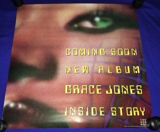 Vintage 1986 Grace Jones Inside Story Advance Promo Poster Usa 24x24in Nr