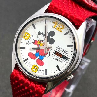 Vintage Seiko 5 Micky Mouse Dialday Date 7s26 - 6000 Serviced Wrist Mens Watch