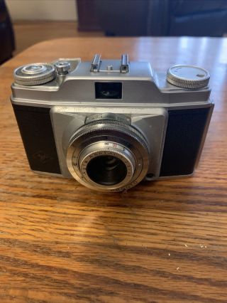 Agfa Silette Pronto 35mm Film Camera W/ Apotar 45mm 1:3.  5 Vintage,  Leather Case