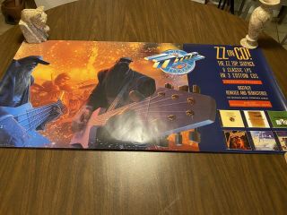 Zz Top Sixpack Rare 1987 Promotional Poster