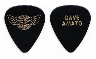Reo Speedwagon Dave Amato Black/gold Guitar Pick - 1987 Tour