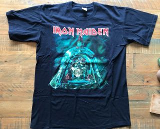 Iron Maiden - Somewhere Back In Time Tour T - Shirt L Aces High 2 Minutes To