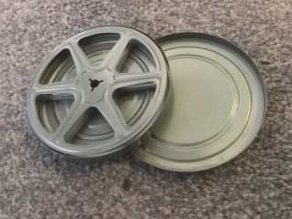 8mm Movie Film 5” Metal Take Up Reel 200’ And Can