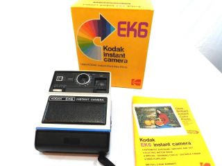 Vintage Kodak Ek6 Camera Instant W/ Box And Instructions Color 1970 