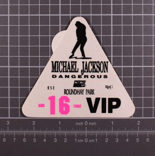 Michael Jackson Pass Ticket Vip Dangerous World Tour August 1992