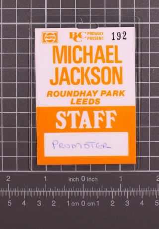 Michael Jackson Pass Ticket Promoter Pass Dangerous World Tour August 1992