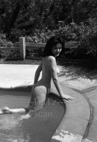Vintage 1950s Negative - Nude Brunette Pinup Girl Val Randall - Cheesecake T971413