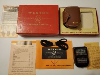 Vintage Weston Direct Reading Exposure Light Meter Model 853 With Instuctions