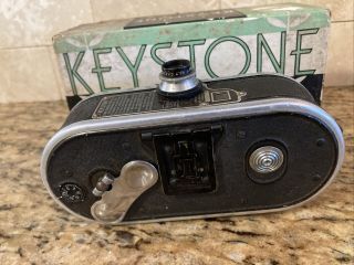 Vintage Keystone 8mm Movie Film Camera Model K - 8 w/Wollensak 13mm f/2.  7 Lens BOX 2