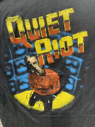 Vintage 1983 Quiet Riot Mental Health Concert Tour Shirt Nos