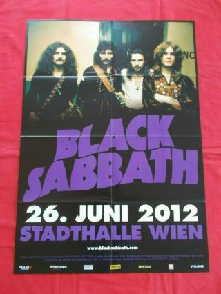 ,  2012 Black Sabbath Concert Poster June 26th Vienna,  Austria 1st Print