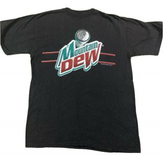 Vintage 1999 Mountain Dew Pepsi Cola Soda Can Black Logo Promo T Shirt Xl Rare