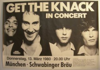 The Knack Concert Tour Poster 1980 Get The Knack