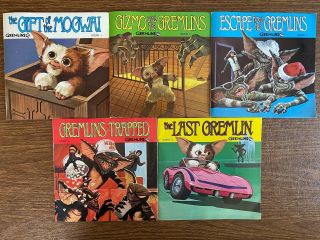 Vintage Gremlin Adventures Read Along Books/records Complete Set 1 - 5