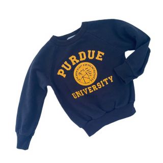 Vtg Purdue Kid Child Size College University Sweatshirt Crewneck Boilermaker 3/4