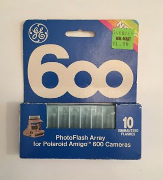 Vtg Ge 600 Photoflash Array For Polaroid Amigo 600 One Step Cameras 10 Flashes