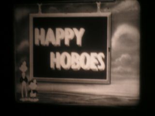 16MM B/W SOUND DICK AND LARRY 1930 ' S MUSICAL CARTOON FILM: HAPPY HOBOES 2
