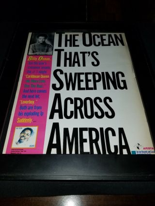 Billy Ocean Loverboy Rare Promo Poster Ad Framed