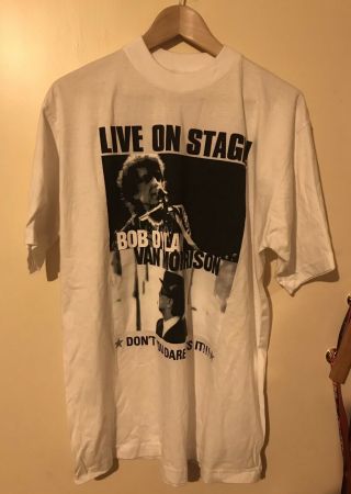 Bob Dylan,  Van Morrison,  Live On Stage T - Shirt 1998.  Large,  Unworn