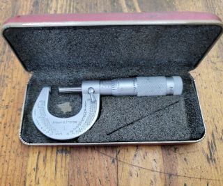 Vintage Tools Brown & Sharpe Micrometer 0 - 1 " Machinist Toolmakers Stainless ☆usa