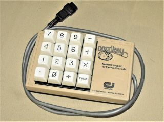 Vintage Cardco Cardkey 1 Numeric Keypad For Commodore 64 & Vic 20 Pc Computer Nr
