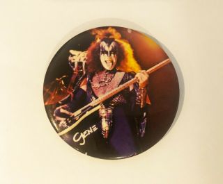 Kiss 1977 Gene Simmons Solo Button Vintage Kiss Officially Licensed Pinback