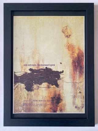 Nine Inch Nails The Downward Spiral - Framed Vintage 1994 Press Advert Poster
